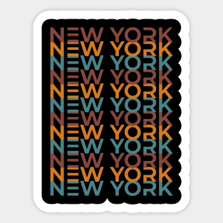 New York typographic design Sticker